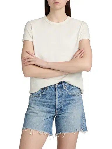 Moussy Vintage Women's Basic Crewneck Cotton T-Shirt | Thumbnail 3 Moussy Vintage Women's Basic Crewneck Cotton T-Shirt | Thumbnail 3