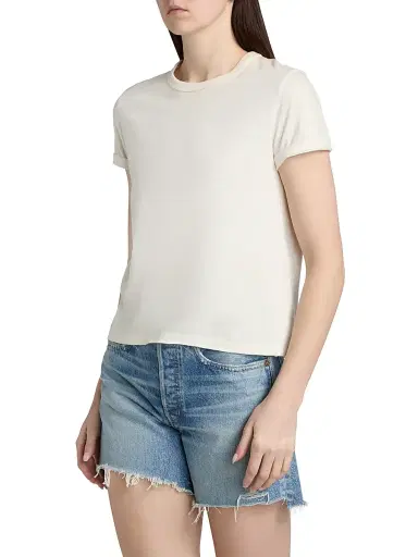 Moussy Vintage Women's Basic Crewneck Cotton T-Shirt | Thumbnail 4 Moussy Vintage Women's Basic Crewneck Cotton T-Shirt | Thumbnail 4