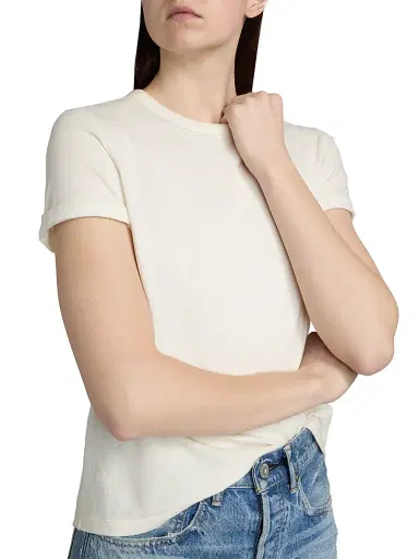 Moussy Vintage Women's Basic Crewneck Cotton T-Shirt | Thumbnail 6 Moussy Vintage Women's Basic Crewneck Cotton T-Shirt | Thumbnail 6