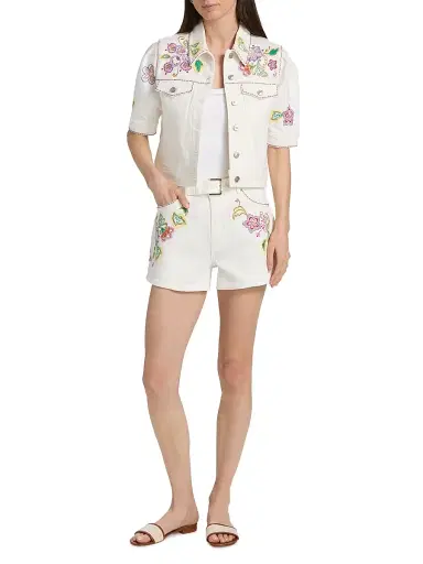 Cinq à Sept Women's Jardin Boheme Belted Ceil Shorts - Scour Multi - Size 14 | Thumbnail 2