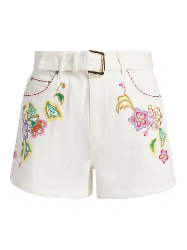 Cinq à Sept Women's Jardin Boheme Belted Ceil Shorts - Scour Multi - Size 14 | Thumbnail 1