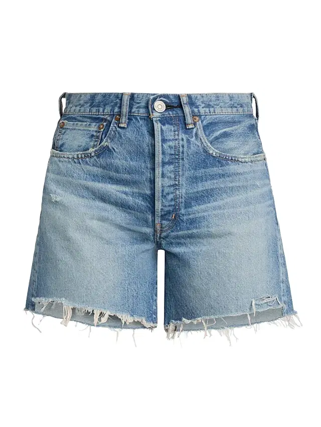 Women's Graterford Denim Long Shorts - Blue
