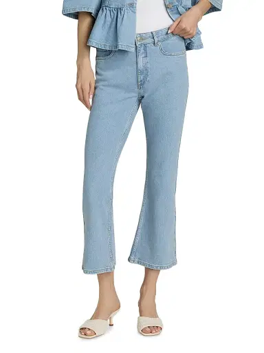 Cinq à Sept Women's Stevie Crop Kick Flare Jeans - Mist - Size 16 | Thumbnail 3 Cinq à Sept Women's Stevie Crop Kick Flare Jeans - Mist - Size 16 | Thumbnail 3