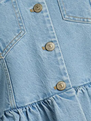 Cinq à Sept Women's Mandie Denim Peplum Crop Jacket - Mist - Size XL | Thumbnail 7