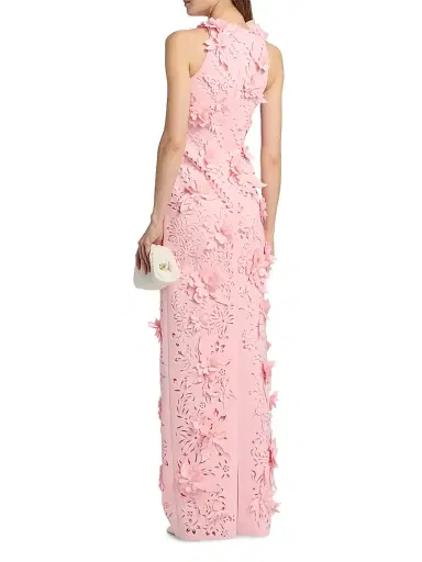 BADGLEY MISCHKA Women's Butterfly & Floral Laser-Cut Column Gown - Peony - Size 16 | Thumbnail 5 BADGLEY MISCHKA Women's Butterfly & Floral Laser-Cut Column Gown - Peony - Size 16 | Thumbnail 5