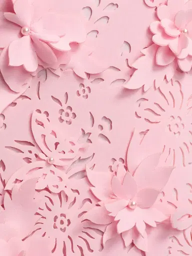 BADGLEY MISCHKA Women's Butterfly & Floral Laser-Cut Column Gown - Peony - Size 16 | Thumbnail 7 BADGLEY MISCHKA Women's Butterfly & Floral Laser-Cut Column Gown - Peony - Size 16 | Thumbnail 7