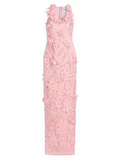 BADGLEY MISCHKA Women's Butterfly & Floral Laser-Cut Column Gown - Peony - Size 16 | Thumbnail 1 BADGLEY MISCHKA Women's Butterfly & Floral Laser-Cut Column Gown - Peony - Size 16 | Thumbnail 1