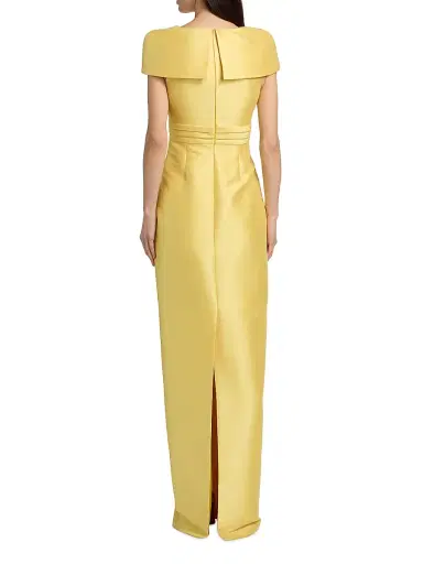 BADGLEY MISCHKA Women's Stretch Mikado Column Gown - Marigold - Size 16 | Thumbnail 5 BADGLEY MISCHKA Women's Stretch Mikado Column Gown - Marigold - Size 16 | Thumbnail 5