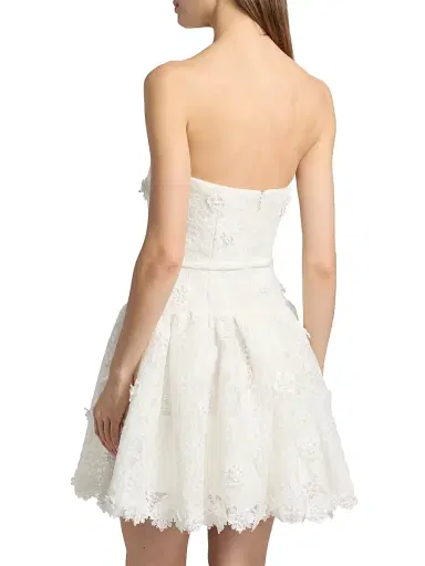 BADGLEY MISCHKA Women's Floral Lace Bow Cocktail Dress - Light Ivory - Size 16 | Thumbnail 5 BADGLEY MISCHKA Women's Floral Lace Bow Cocktail Dress - Light Ivory - Size 16 | Thumbnail 5
