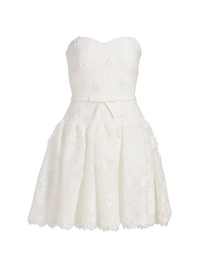 Badgley Mischka Women's Floral Lace Bow Cocktail Dress - Light