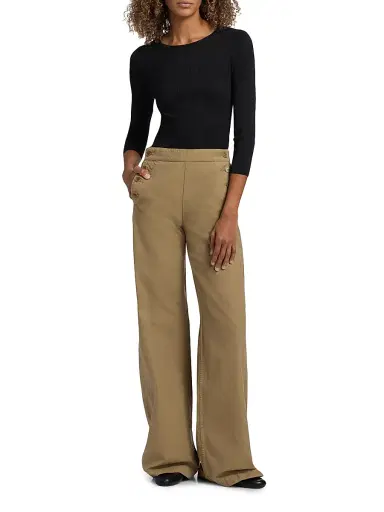 Nili Lotan Women's Reed Cotton Sailor Pants - French Khaki - Size 8 | Thumbnail 2 Nili Lotan Women's Reed Cotton Sailor Pants - French Khaki - Size 8 | Thumbnail 2