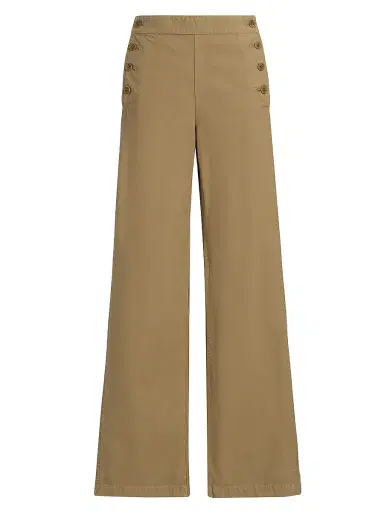 Nili Lotan Women's Reed Cotton Sailor Pants - French Khaki - Size 8 | Thumbnail 1 Nili Lotan Women's Reed Cotton Sailor Pants - French Khaki - Size 8 | Thumbnail 1