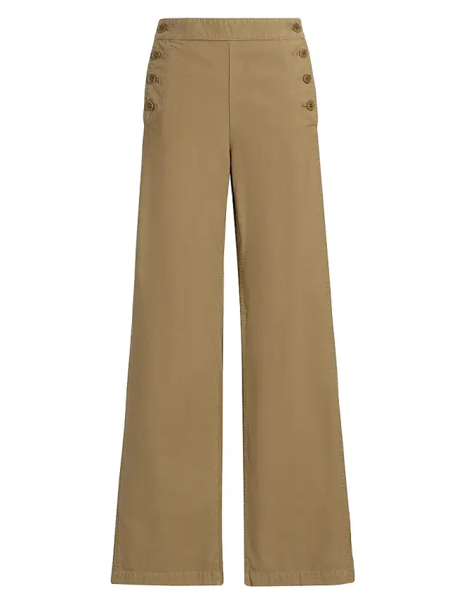 Nili Lotan Women's Reed Cotton Sailor Pants - French Khaki
