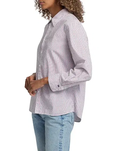 Nili Lotan Women's Raphael Striped Classic Button-Front Shirt | Thumbnail 4 Nili Lotan Women's Raphael Striped Classic Button-Front Shirt | Thumbnail 4
