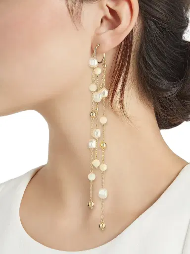 Ramy Brook Women's Nira Goldtone, Glass Bead & Imitation Pearl Drop Earrings - Gold | Thumbnail 2 Ramy Brook Women's Nira Goldtone, Glass Bead & Imitation Pearl Drop Earrings - Gold | Thumbnail 2
