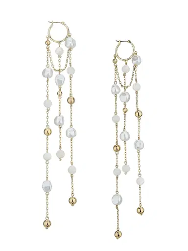 Ramy Brook Women's Nira Goldtone, Glass Bead & Imitation Pearl Drop Earrings - Gold | Thumbnail 1 Ramy Brook Women's Nira Goldtone, Glass Bead & Imitation Pearl Drop Earrings - Gold | Thumbnail 1