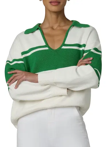 Joe's Jeans Women's The Romie Polo Sweater - Ecru - Size XL | Thumbnail 3
