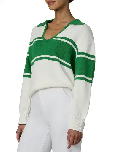 Joe's Jeans Women's The Romie Polo Sweater - Ecru - Size XL | Thumbnail 4