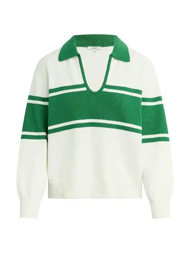 Joe's Jeans Women's The Romie Polo Sweater - Ecru - Size XL | Thumbnail 1