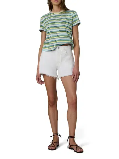 Joe's Jeans Women's The Easy Striped T-Shirt - Citrus Multi Stripe | Thumbnail 2