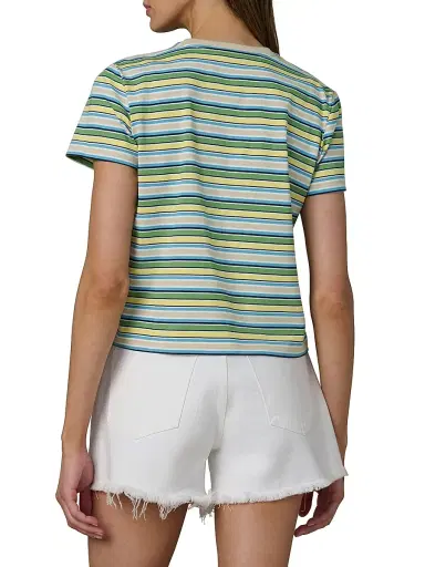 Joe's Jeans Women's The Easy Striped T-Shirt - Citrus Multi Stripe | Thumbnail 5