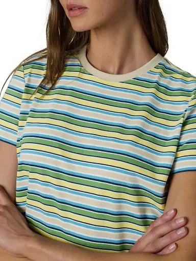 Joe's Jeans Women's The Easy Striped T-Shirt - Citrus Multi Stripe | Thumbnail 6
