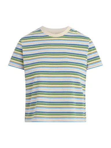 Joe's Jeans Women's The Easy Striped T-Shirt - Citrus Multi Stripe | Thumbnail 1