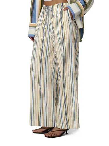 Joe's Jeans Women's The Brynn Striped Pants - Azure Multi Stripe | Thumbnail 4