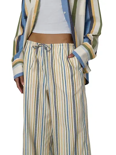 Joe's Jeans Women's The Brynn Striped Pants - Azure Multi Stripe | Thumbnail 6