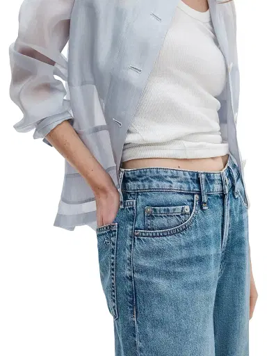 rag & bone Women's Logan Featherweight Wide-Leg Jeans - Lyon | Thumbnail 5 rag & bone Women's Logan Featherweight Wide-Leg Jeans - Lyon | Thumbnail 5