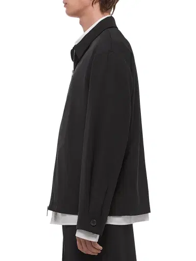 Helmut Lang Men's Wool Gabardine Suiting Shirt Jacket - Black - Size XL | Thumbnail 5