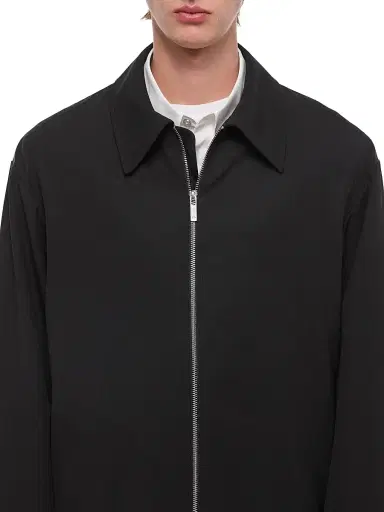 Helmut Lang Men's Wool Gabardine Suiting Shirt Jacket - Black - Size XL | Thumbnail 7