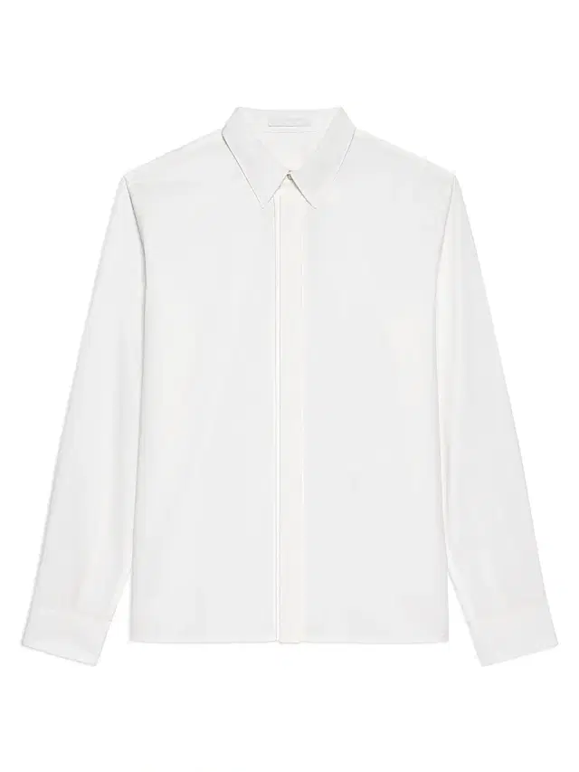 Men's Wardrobe Cotton Poplin Shirt - White