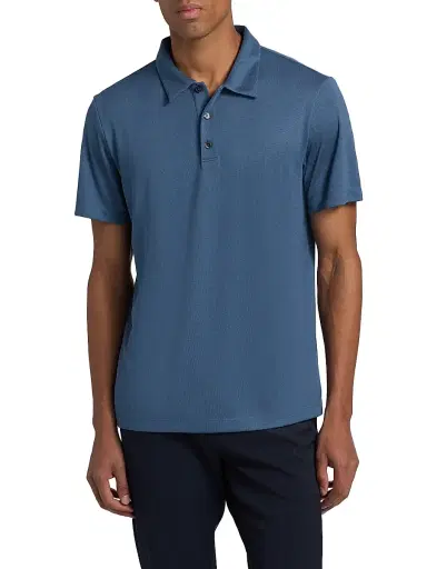 Theory Men's Bron Stretch Jersey Polo Shirt - Bering - Size XL | Thumbnail 3 Theory Men's Bron Stretch Jersey Polo Shirt - Bering - Size XL | Thumbnail 3
