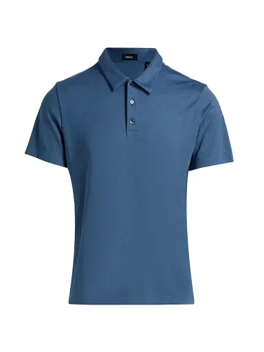 Theory Men's Bron Stretch Jersey Polo Shirt - Bering - Size XL | Thumbnail 1 Theory Men's Bron Stretch Jersey Polo Shirt - Bering - Size XL | Thumbnail 1
