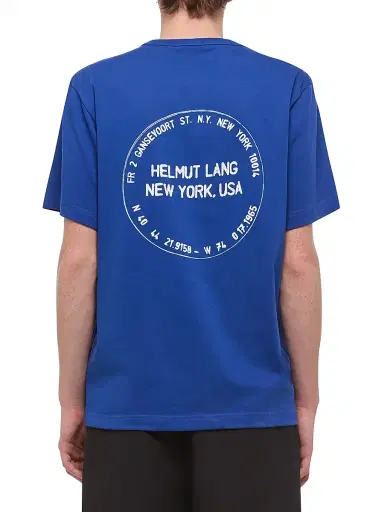 Helmut Lang Men's Stamp Logo Cotton T-Shirt | Thumbnail 4 Helmut Lang Men's Stamp Logo Cotton T-Shirt | Thumbnail 4