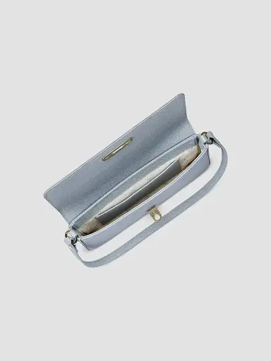 GiGi New York Women's Audrey Leather Shoulder Bag - Light Blue | Thumbnail 3