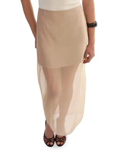 LAMARQUE Women's Farley Sheer Maxi Skirt - Beige - Size Large | Thumbnail 6 LAMARQUE Women's Farley Sheer Maxi Skirt - Beige - Size Large | Thumbnail 6