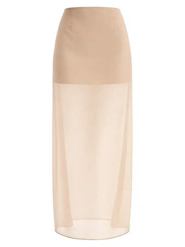 Lamarque Women's Farley Sheer Maxi Skirt - Beige