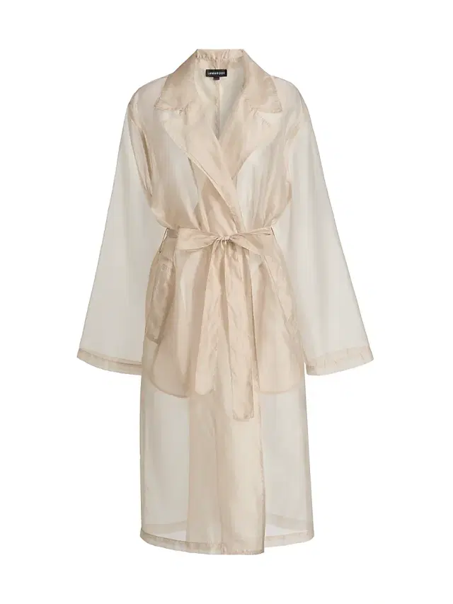Women's Talise Sheer Organza Trench Coat - Beige