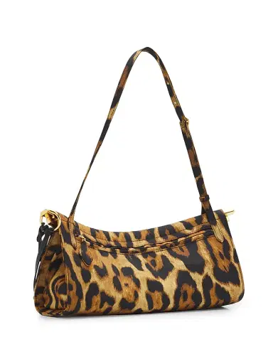 ALAIA Women's Click Leopard Shoulder Bag - Noir Caramel | Thumbnail 3 ALAIA Women's Click Leopard Shoulder Bag - Noir Caramel | Thumbnail 3