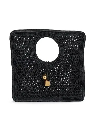 Jacquemus Women's Le Petit Carré Crotchet-Knit Raffia Bag | Thumbnail 1 Jacquemus Women's Le Petit Carré Crotchet-Knit Raffia Bag | Thumbnail 1