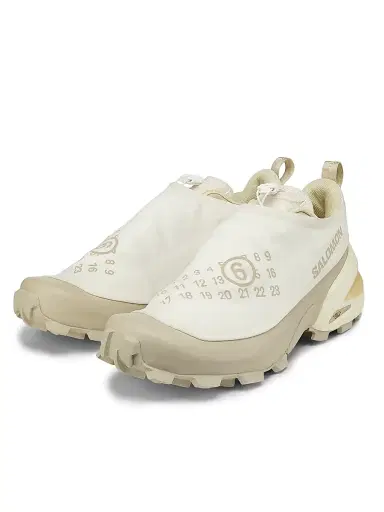 MM6 MAISON MARGIELA Men's x Salomon Low-Top Sneakers - Vanilla Ice Eucalyptus Yellow - Size 12 | Thumbnail 2