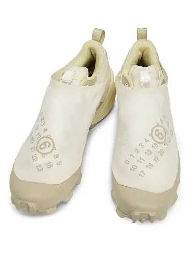 MM6 MAISON MARGIELA Men's x Salomon Low-Top Sneakers - Vanilla Ice Eucalyptus Yellow - Size 12 | Thumbnail 4