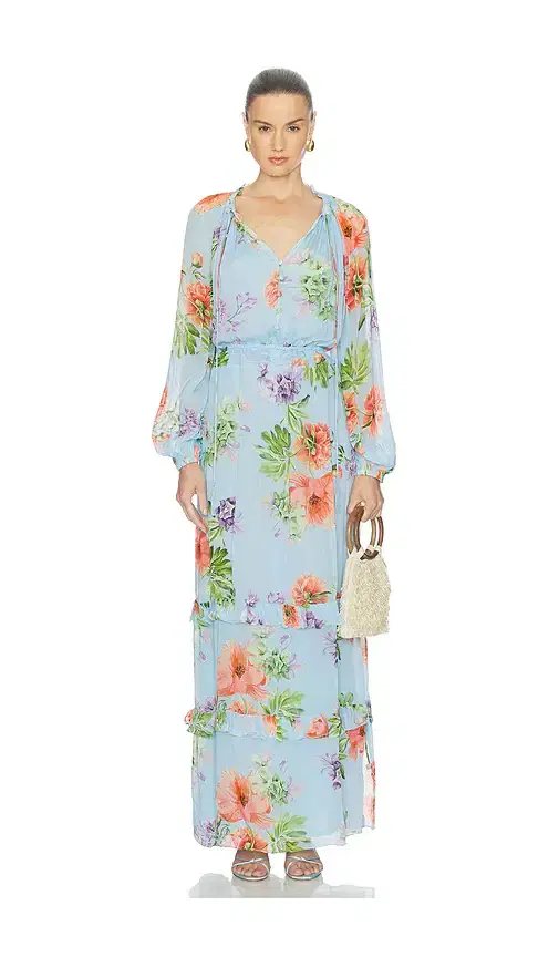 HEMANT AND NANDITA Waist Detail Maxi Kaftan With Slip