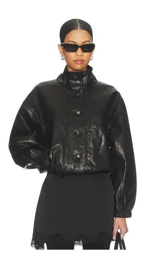 Kate Leather Bomber