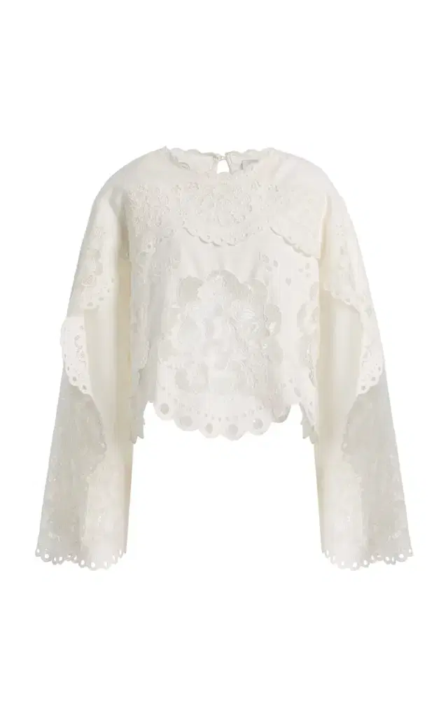 Gardener Embroidered Cotton-Linen Top