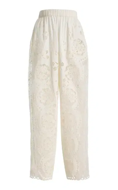Sea Gardener Embroidered Cotton Pants | Thumbnail 9 Sea Gardener Embroidered Cotton Pants | Thumbnail 9