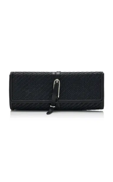 Liffner Belted Raffia Clutch | Thumbnail 1