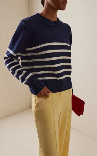 With Nothing Underneath Exclusive Devon Striped Cotton Sweater | Thumbnail 4 With Nothing Underneath Exclusive Devon Striped Cotton Sweater | Thumbnail 4